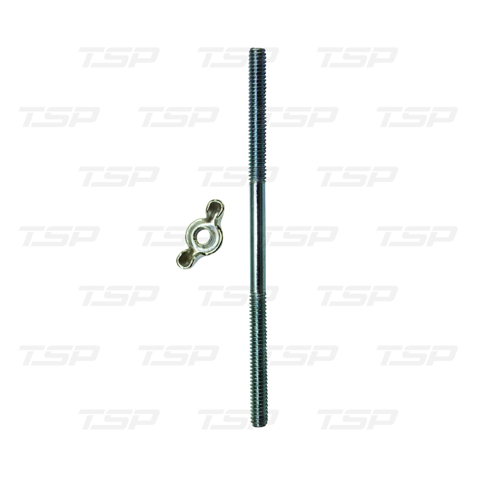 SP7294 AIR CLEANER STUD 5" WITH WING NUT (WHITE ZINC STEEL)