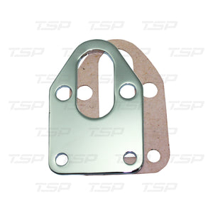 SP7623 SBC CHROME STEEL FUEL PUMP MOUNTING PLATE