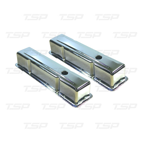 SP8195 SBC TALL CHROME STEEL VALVE COVERS