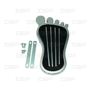 SP8220 BAREFOOT CHROME ALLOY GAS PEDAL PAD