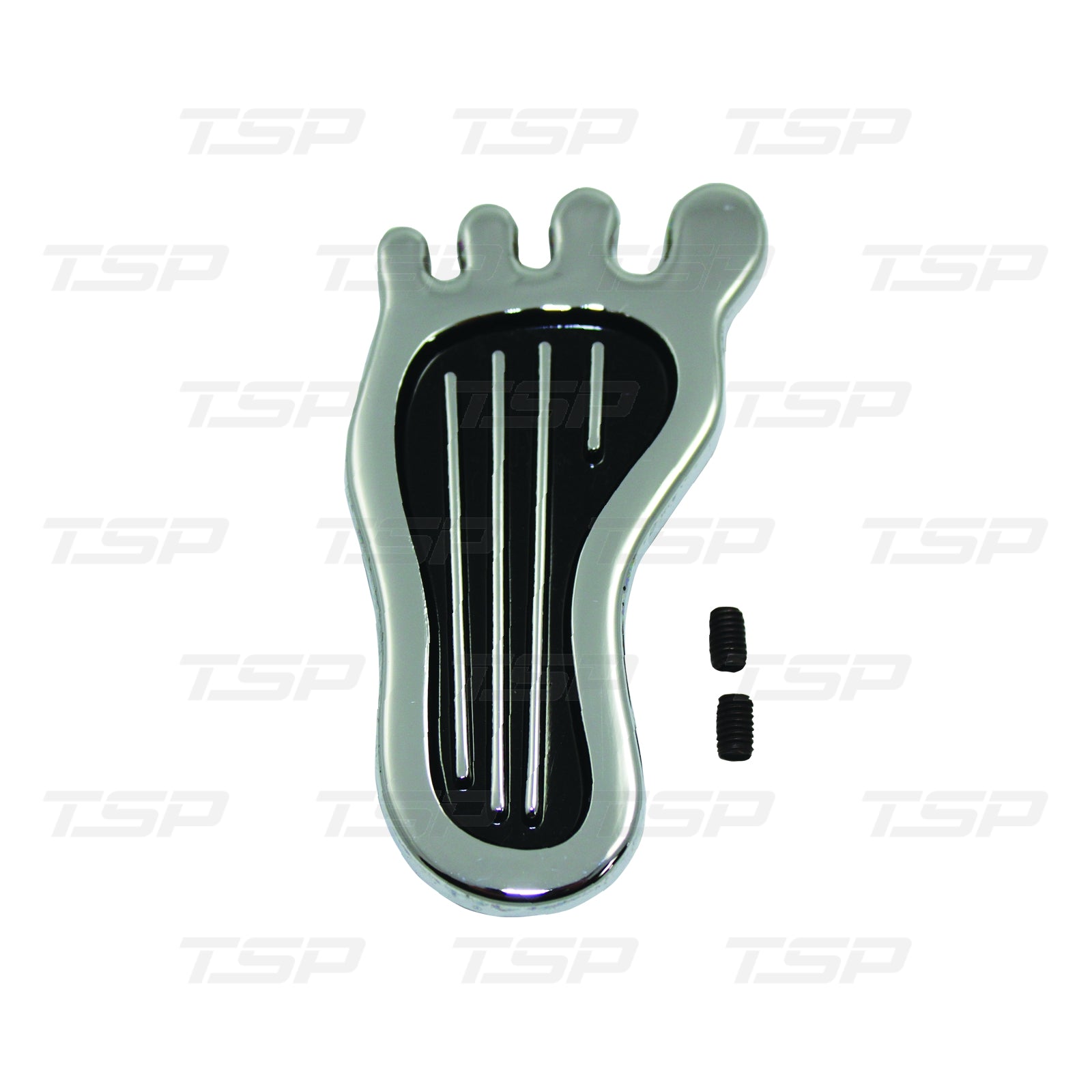 TSP SP8221 BAREFOOT CHROME ALLOY DIMMER PEDAL PAD