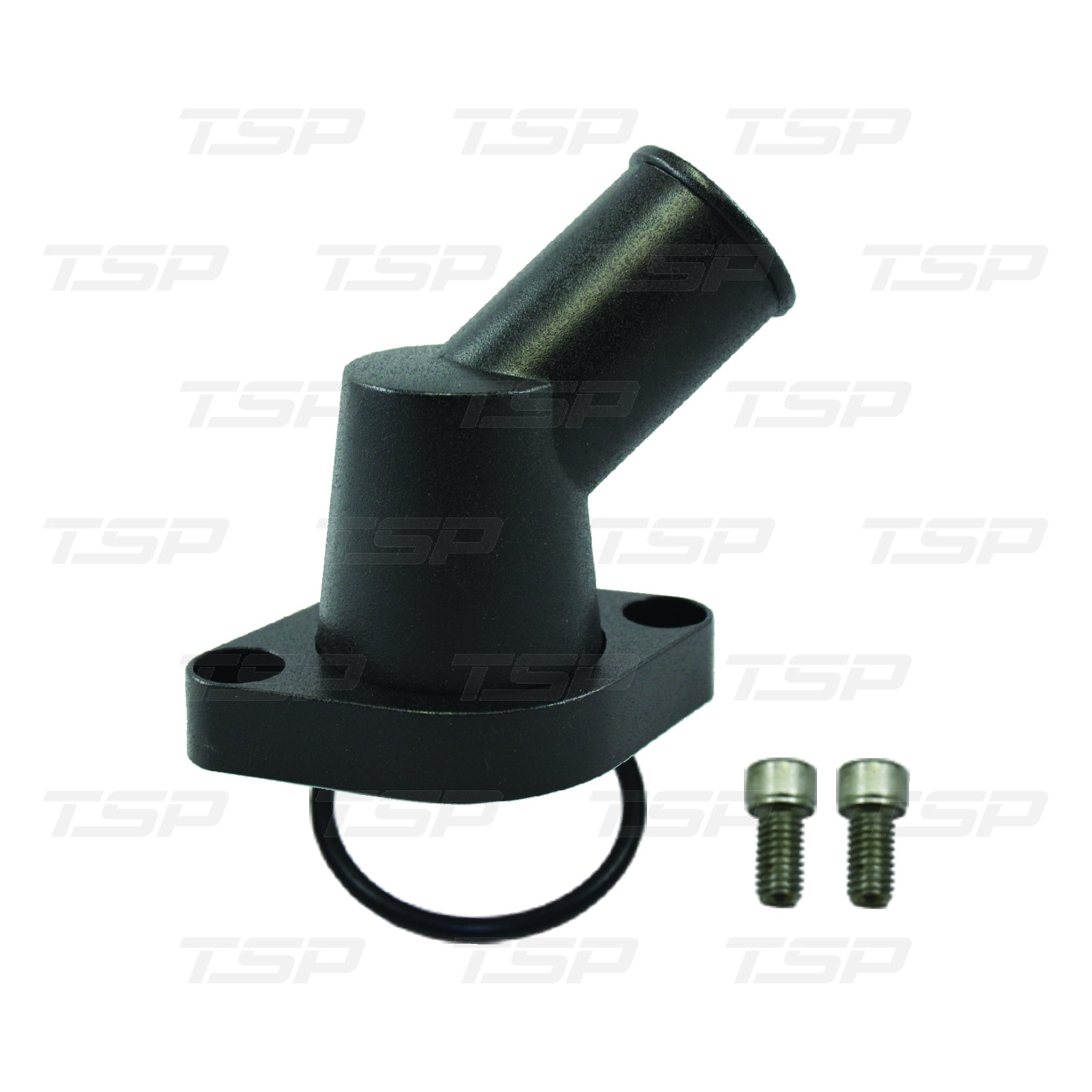 SP8455BK CHEVY V8 BLACK ALUMINUM 45° WATER NECK