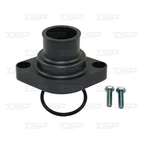 SP8457BK CHEVY V8 BLACK ALUMINUM STRAIGHT UP WATER NECK