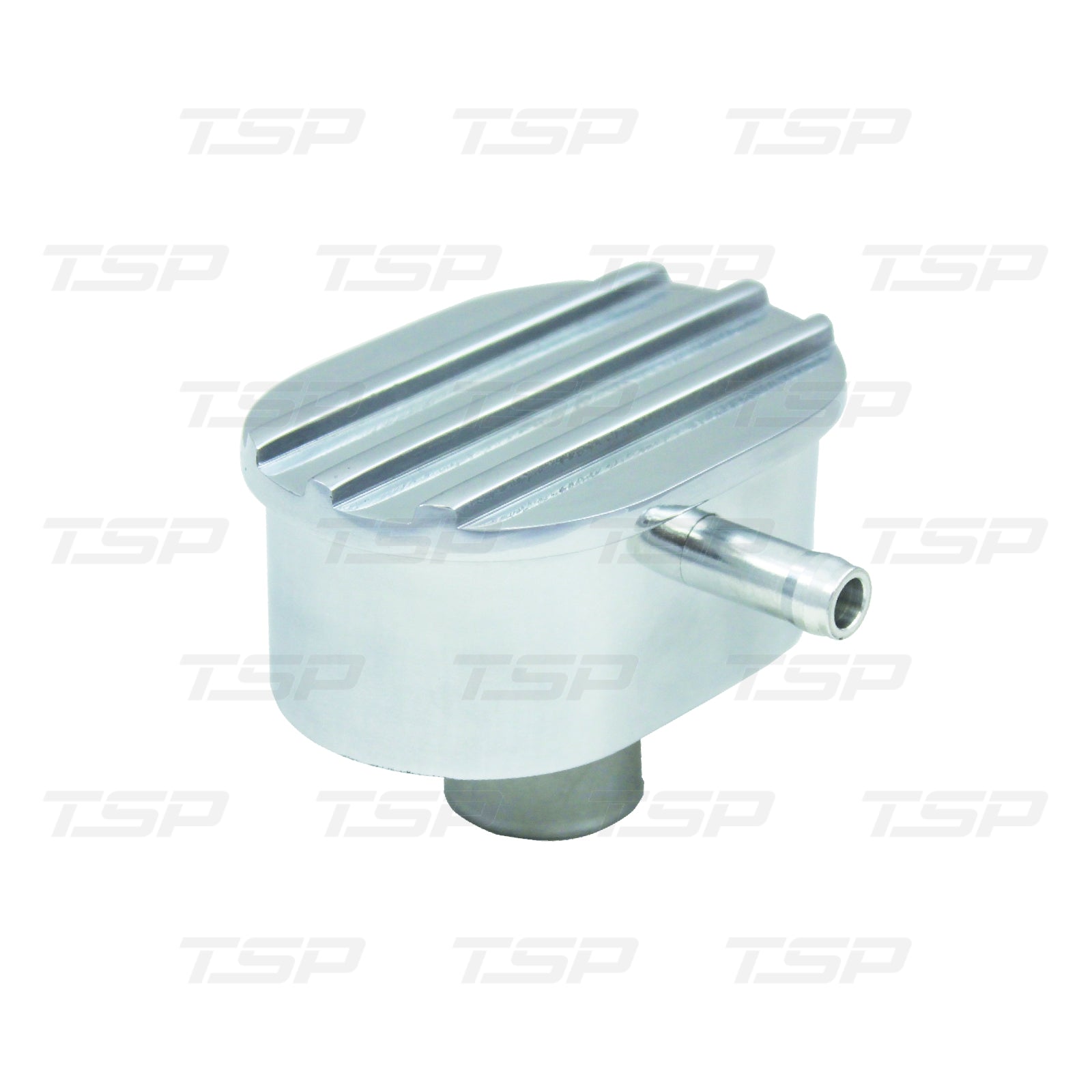 TSP HC8487 POLISHED FINNED ALUMINUM OVAL PUSH-IN BREATHER WITH PCV VALVE