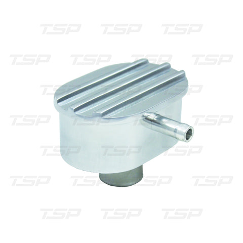 TSP HC8487 POLISHED FINNED ALUMINUM OVAL PUSH-IN BREATHER WITH PCV VALVE