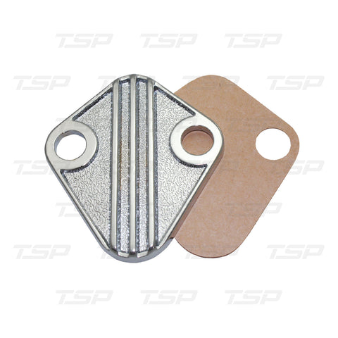 SP8512 CHEVY BIG BLOCK FINNED ALUMINUM FUEL PUMP BLOCK-OFF PLATE