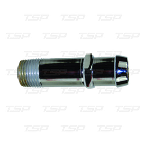 SP9123 CHROME STEEL 1/2" NPT TO 3/4" HOSE BARB HEATER HOSE FITTING