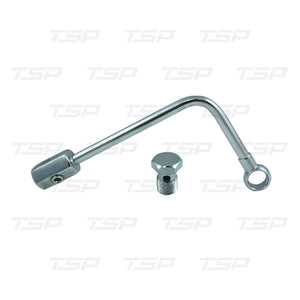 SP9281 CHROME STEEL SINGLE FEED FUEL LINE FOR EDELBROCK CARBURETORS