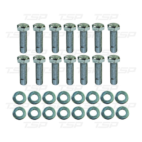 SP9833 - BOLT KIT, INTAKE BBC HEX HEAD - 16 PIECE KIT (CHROME STEEL)