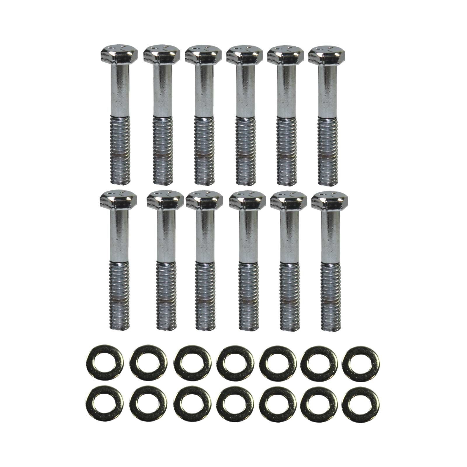 SP9837  SBF Chrome Steel Hex Head Intake Manifold Bolt Kit