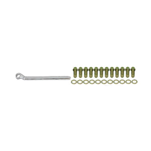SP9845 Chevy Small Block Gold Zinc Steel 12-Point Head Intake Manifold Bolt Kit with Wrench