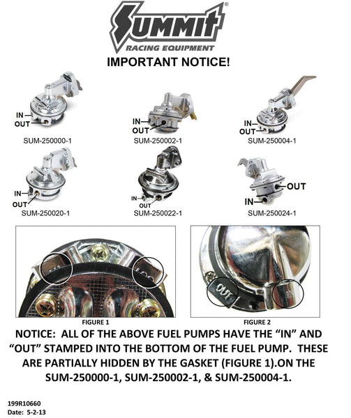 Mechanical Fuel Pumps SUM-250022-1