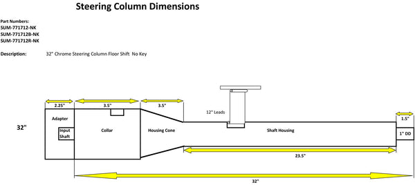 Floor Shift Steering Columns SUM-771712-NK