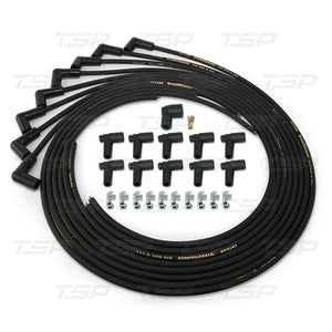 TAYLOR CABLE 8MM STREETHUNDER UNIVERSAL BLACK IGNITION WIRES WITH 90° PLUG BOOTS