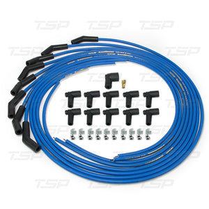 TAYLOR CABLE 8MM STREETHUNDER UNIVERSAL BLUE IGNITION WIRES WITH 135° PLUG BOOTS