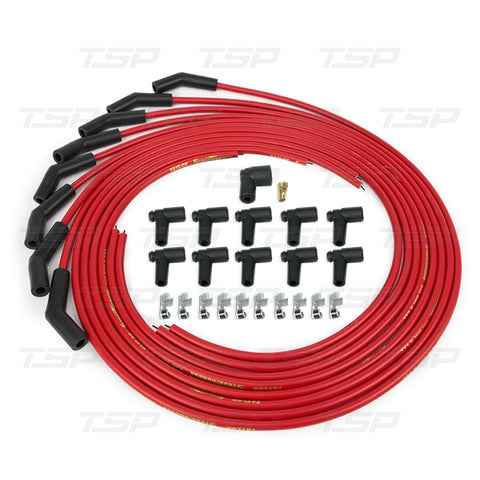 TAYLOR CABLE 8MM STREETHUNDER UNIVERSAL RED IGNITION WIRES WITH 135° PLUG BOOTS